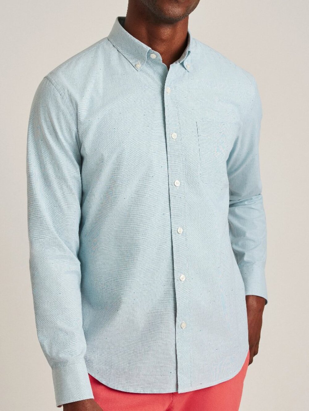Bonobos Blue Texture Stretch Long Sleeve Shirt/8482